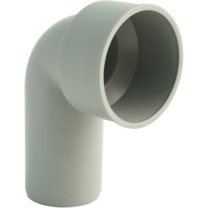 Coude de siphon HT Marley 90° DN 40/40, raccord d'évacuation gris.