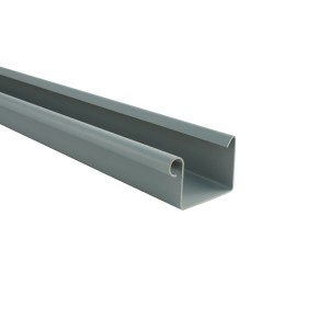 Grondaia rettangolare grigia Marley RG 70, lunghezza 2 m, in plastica.