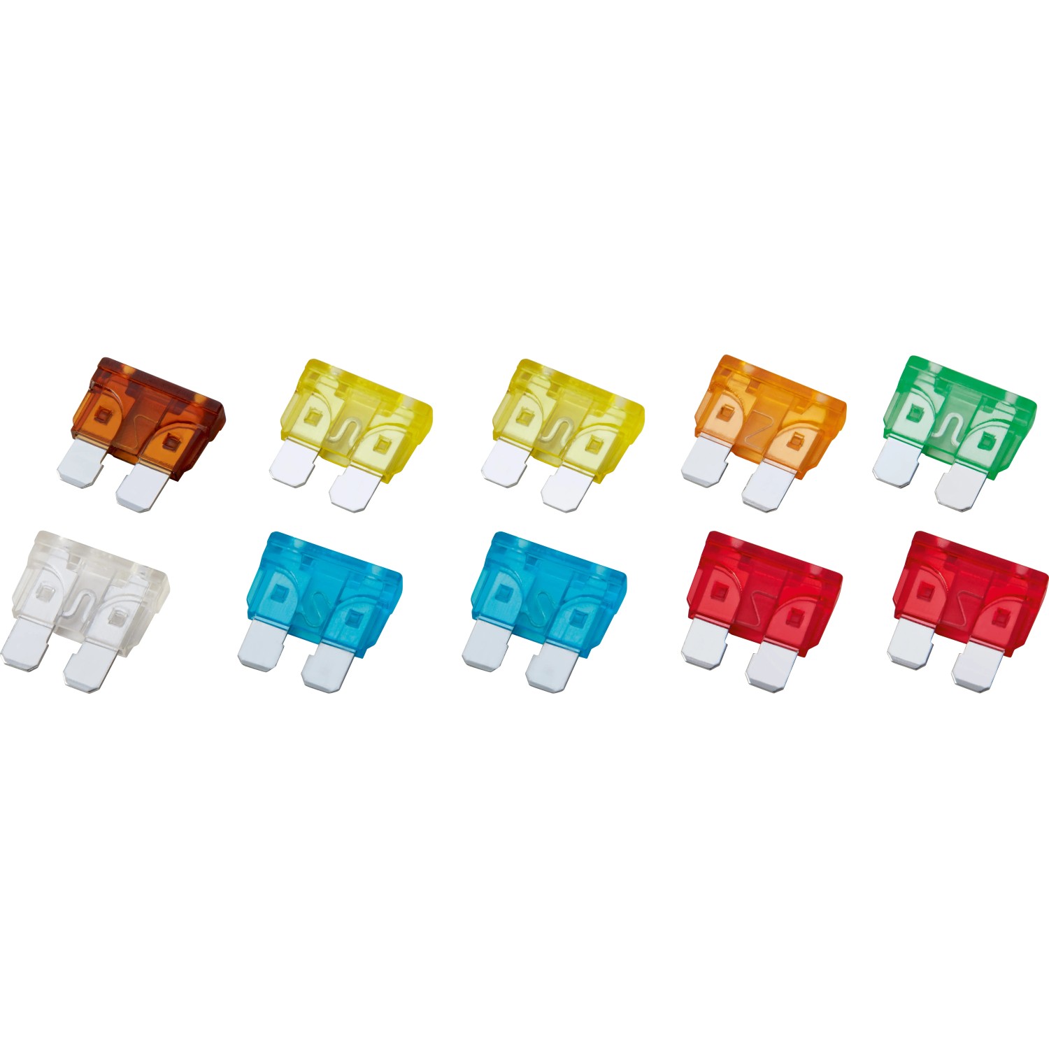 Lot De 10 Mini Fusibles Lames Auto - 7,5A 10A 15A 20A 25A 30A - Plug-in Rapide
