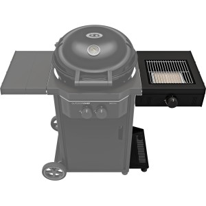 Outdoorchef Blazing Zone Kit Plus per grill Davos, bruciatore in ceramica ad alte prestazioni e tavolo laterale.