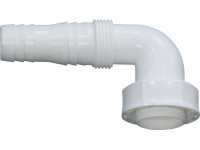 LUX-TOOLS Winkelschlauchverschraubung 90° Weiss 30,3 mm (G 1)