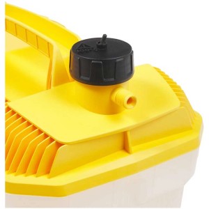 Dettaglio di Steamforce sciogli carta da parati a vapore: Contenitore giallo con coperchio nero.