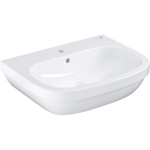 Lavabo Grohe Euro Ceramic, 65 cm, bianco alpino con foro rubinetto e troppopieno.