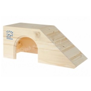 Resch maison pour cochon d'Inde avec escalier en épicéa, 35x15x16cm, accessoire pour cage.