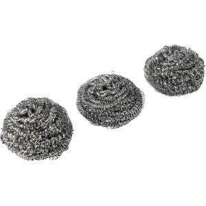 Set da 3 di spugne in acciaio inox per la pulizia di pentole, in acciaio inossidabile.