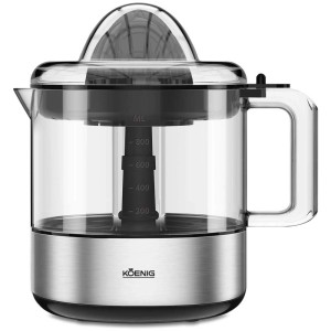 Koenig spremiagrumi Basic Line con finitura in acciaio inox, caraffa da 800ml. Piccolo elettrodomestico da cucina per succo fresco.