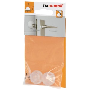 Lot de 2 butées de porte / butoirs muraux transparents autocollants