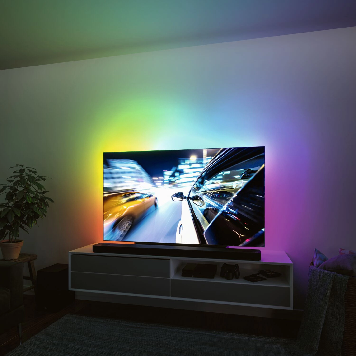 Led retro tv a luci a led per l'illuminazione da interno