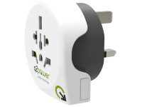 Adattatore Spina Elettrica 10A 2P+T Con 3 Prese 10A 250V Bianco Max