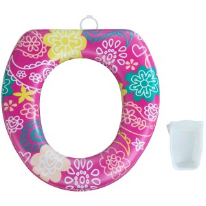 Wenko sedile WC per bambini Baby-Softsitz, multicolore con motivo floreale.