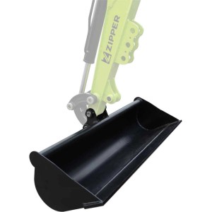 Godet de talutage Zipper 1000mm pour mini-pelle ZI-MBGS850D, acier, noir.