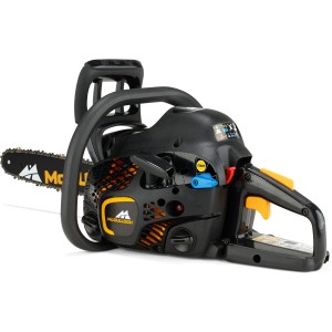 Motosega a benzina McCulloch CS 42STE, lunghezza barra 45 cm, in nero e giallo.