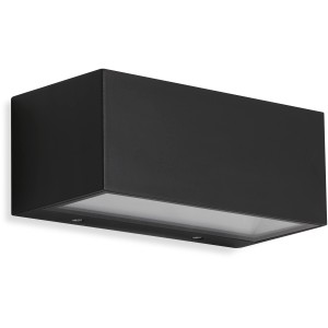 Applique murale d'extérieur LED Telefunken Monaco noire, 2x6W.
