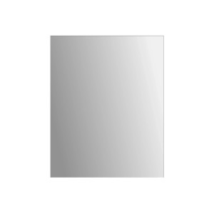 Specchio rettangolare Jump in cristallo, 40x50 cm, con bordo a C per bagno o toilette.