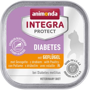 Integra Protect Diabetes nourriture humide pour chat volaille, 16 x 100g. Aliment diététique pour chats diabétiques.