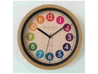 Globo Wanduhr Vintage Kunststoff Braun Ø 22 cm