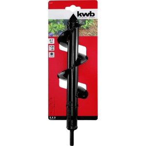 Tarière kwb, diamètre 7 cm, longueur 30 cm, idéale pour planter les bulbes et les jeunes plants.