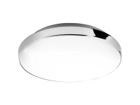 Brilo Plafonnier LED salle de bain Malbona Chrome blanc 13 W