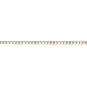 Conacord Panzerkette, Stahl, gedreht, 1,1 mm x 3,5 mm, Nickel, Meterware.