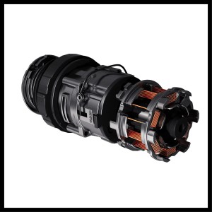Gros plan du moteur de la perceuse-visseuse sans fil Einhell TE-CD 18/40 Li BL Solo.
