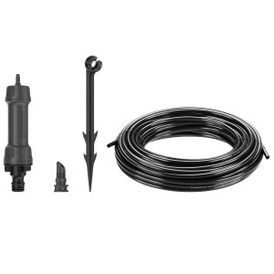 Gardena Micro-Drip-System Start Set Linee di piante S con tubo gocciolante, unità base e accessori.