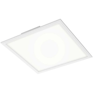 Panneau LED CCT Briloner carré et dimmable en blanc pour plafond.