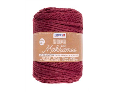 Filo per macramè 3 mm ritorto 100 m colore rosso