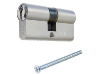 Alpertec Profilzylinder Messing vernickelt verschiedenschliessend 30 mm