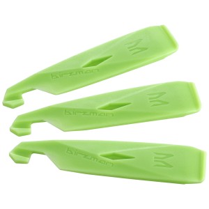 Kit de démonte-pneus Birzman, 3 leviers en plastique vert pour réparation de vélo.