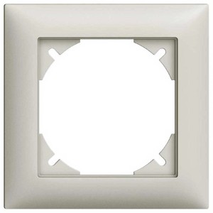 Cornice di copertura Feller EdizioDue, grigio chiaro, misura 1 per interruttori e prese.
