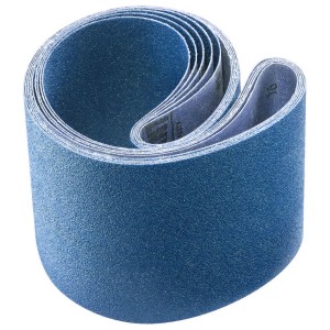 Nastro abrasivo Alduro per acciaio inox, grana 100, 50x1000mm, 5 pezzi, arrotolato.