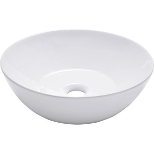 Vasque à poser Schöner Wohnen Beco, 38 cm, ronde, en céramique blanche.