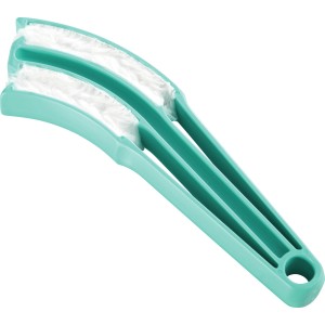 Leifheit Jalousetta pulisci persiane, turchese con rivestimento in microfibra per pulizia.