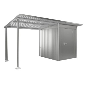 Tetto laterale Biohort per casetta da giardino AvantGarde A1/A5, misura L, argento metallizzato.