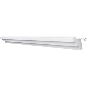 Baguette lumineuse blanche Kristine, longueur 2000 mm, pour éclairage indirect. Profil décoratif pour montage mural et plafond.