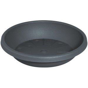 Soucoupe pour pot de fleurs Geli Cylindro anthracite, env. Ø 17 cm, en plastique.