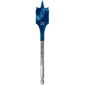 Bosch Expert Flachfräsbohrer Self Cut Speed, Ø 24 mm, blau, mit Sechskantschaft.
