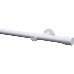 Supporto Gardinia Chicago, aperto, bianco, 8 cm, per aste da 20 mm. Accessorio per set di bastoni per tende.
