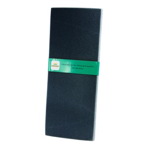 Heissner Materassino filtrante nero 30 ppi per filtri per laghetti, rettangolare.