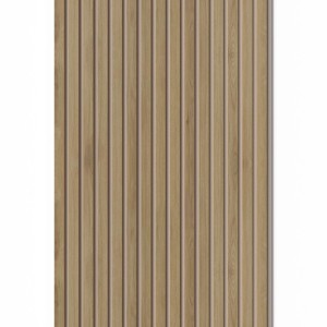 Denpanels Akustikpaneel Eiche Dunkel, beige Filz, 240x60 cm. Schallschutz für Wand & Decke.