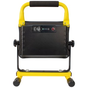Faretto da lavoro a LED a batteria Steffen, 45W, alluminio, corpo giallo con maniglia.