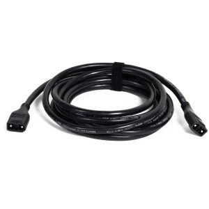 Câble de connexion EcoFlow Delta, 500cm, pour batterie additionnelle de la centrale électrique. Noir, enroulé.