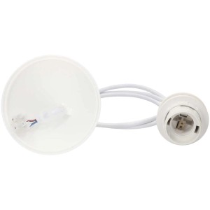 Suspension pour lampe E27 blanche avec câble de 1 m pour installation de lampe.