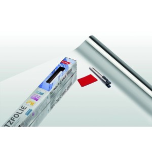 Pellicola a specchio d-c-fix, 90x150cm, con taglierino e spatola per privacy e protezione dall'abbagliamento.