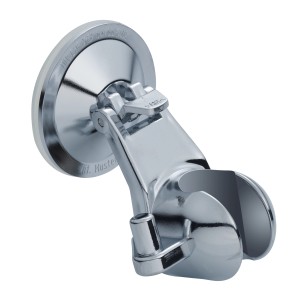 Support de douchette chromé Diaqua Duschfix pour une fixation murale facile dans la salle de bain.