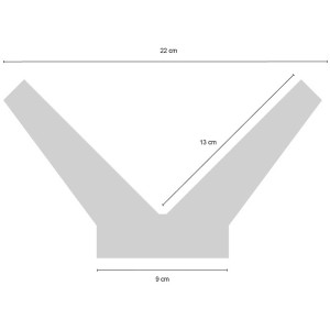 Boîte à onglets Decorate EPS avec dimensions pour coupes précises de profilés décoratifs.