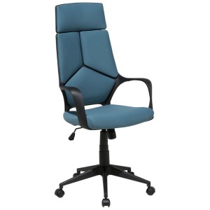 Sedia da ufficio Beliani Delight blu con braccioli e poggiatesta.