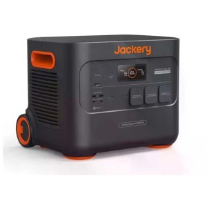 Jackery Powerstation Explorer 3000 Pro, station d'alimentation portable avec roues et poignée.