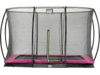 Exit Trampoline enterré Silhouette avec filet de sécurité Rose 244 x 366 cm