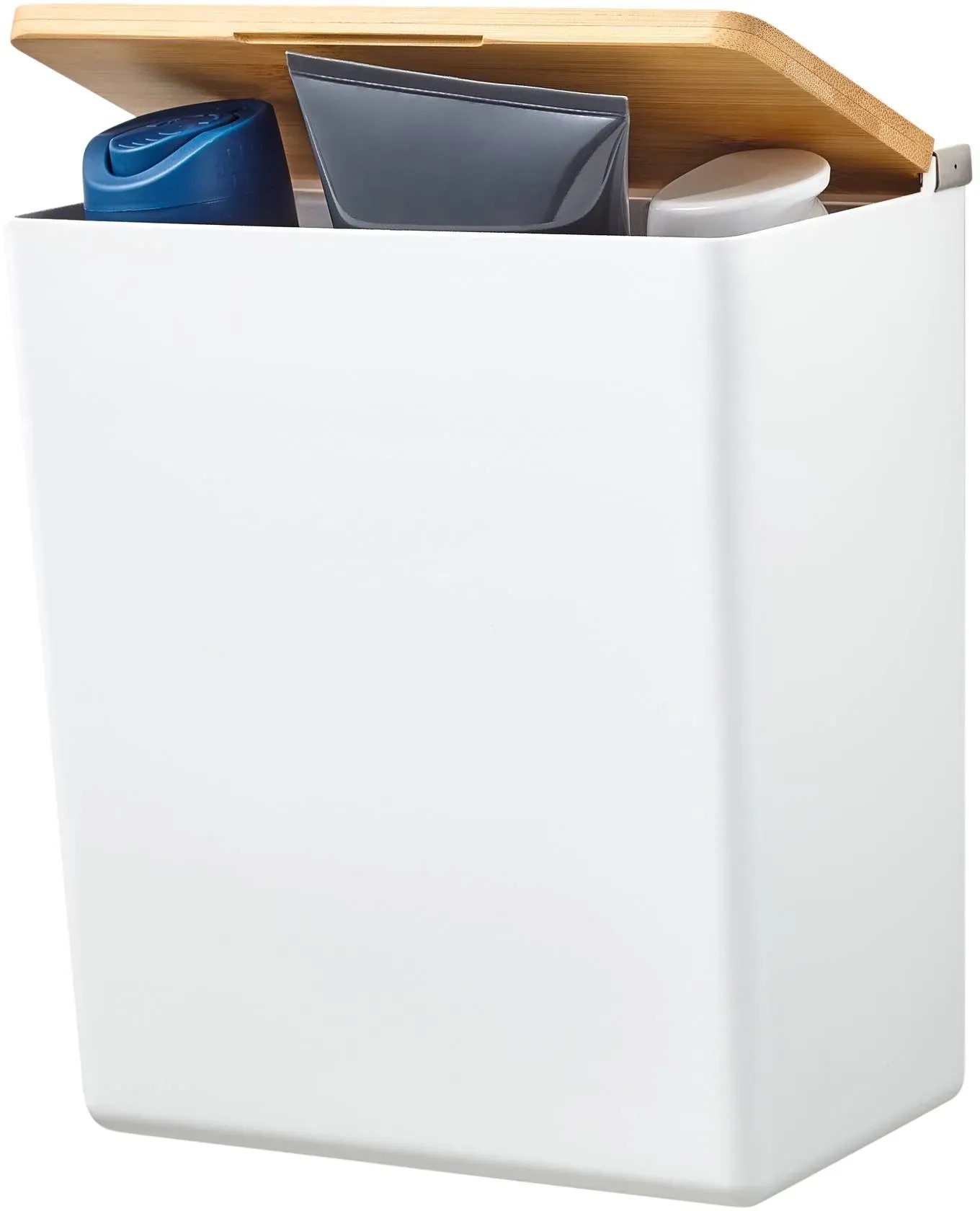 Offene Box Tesa Aufbewahrungsbox Baboo Large mit Deckel Weiss (HxBxT) 21 x 18,2 x ...